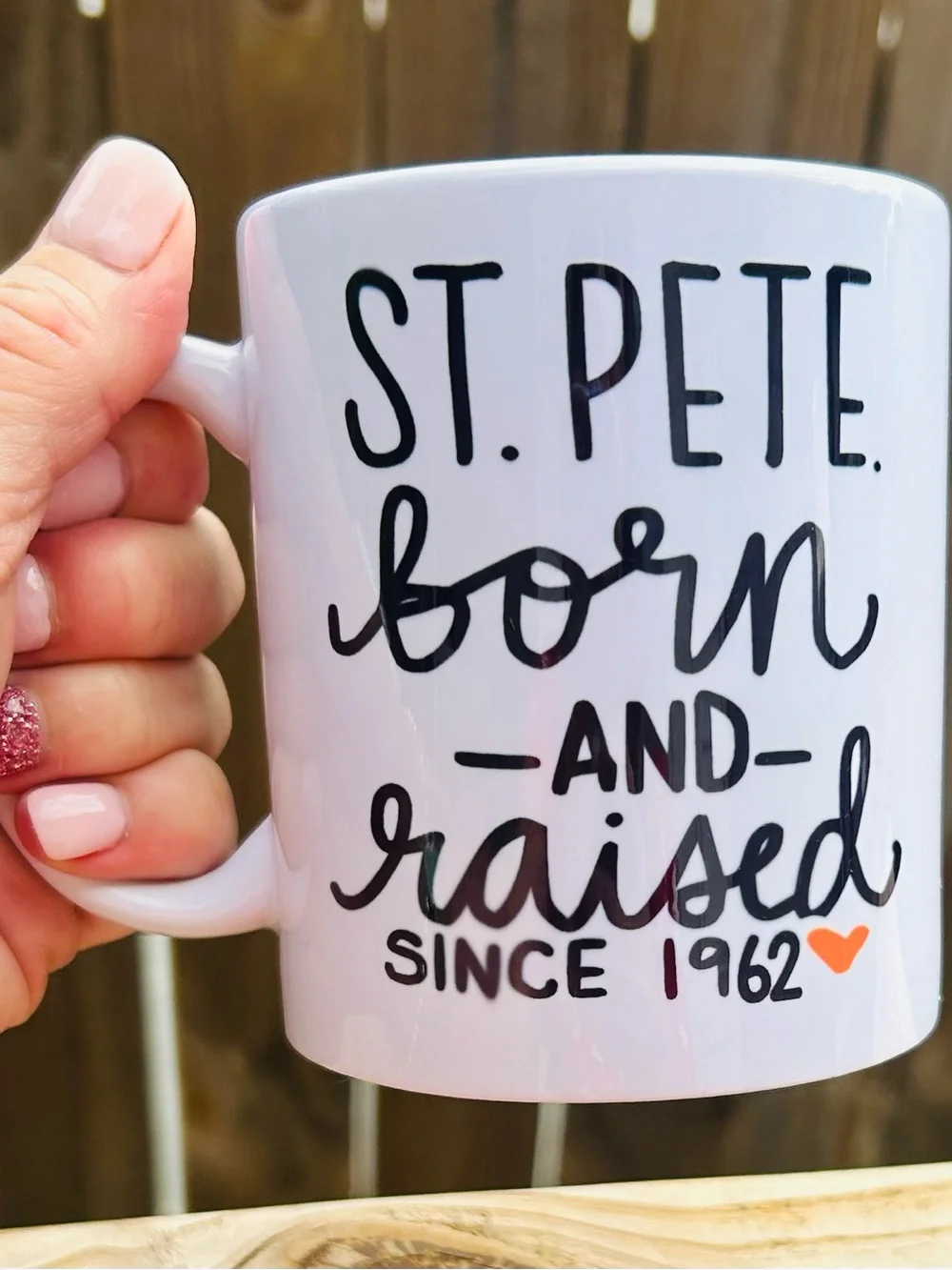 St. Pete Born and Raised White Ceramic Mug
